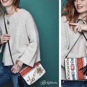 Brighton Love Glitter & Go Canvas Crossbody Purse